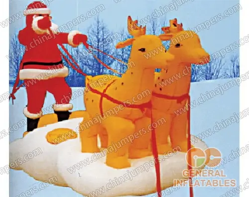 Inflatable santa claus & Reindeer