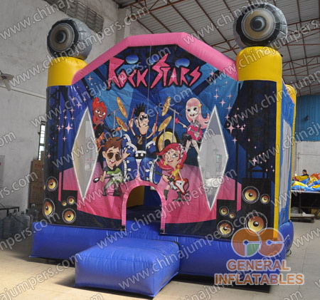 Inflatable rock star bounce house