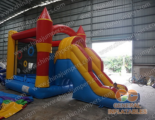 Bounce house with slide