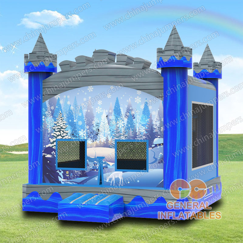 Frozen winter bounce house