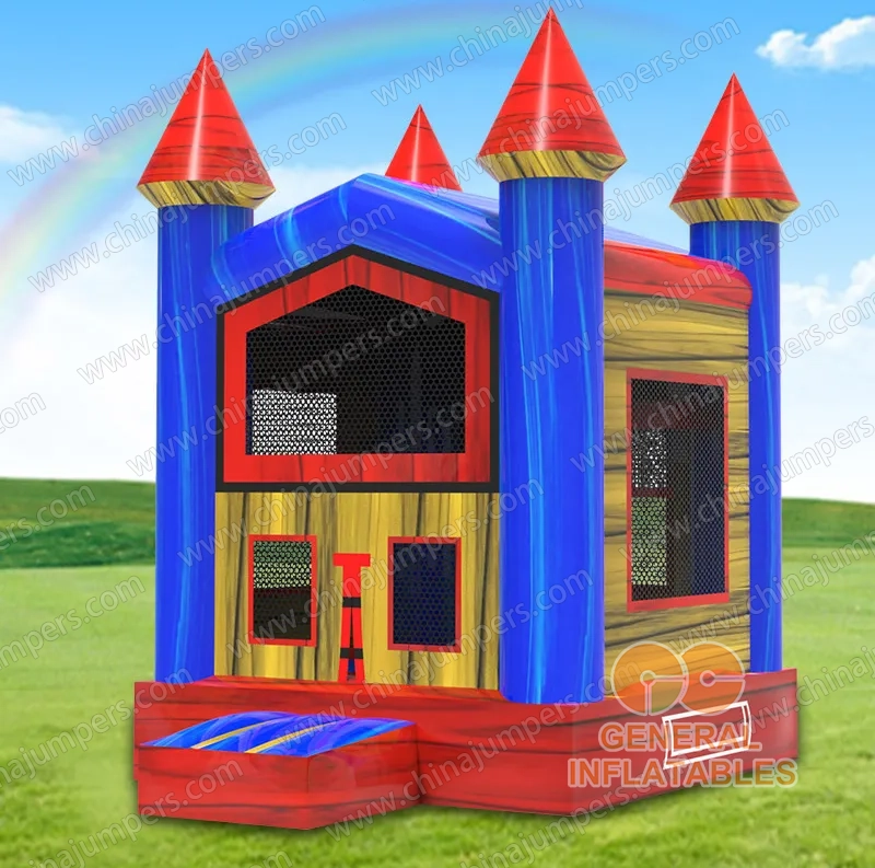 Mini Blue and Red Castle Jumper