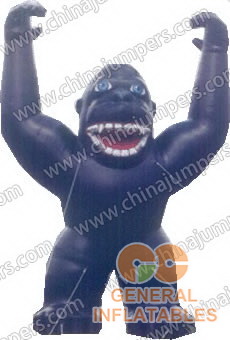 Inflatable jumping chimpanzees castles