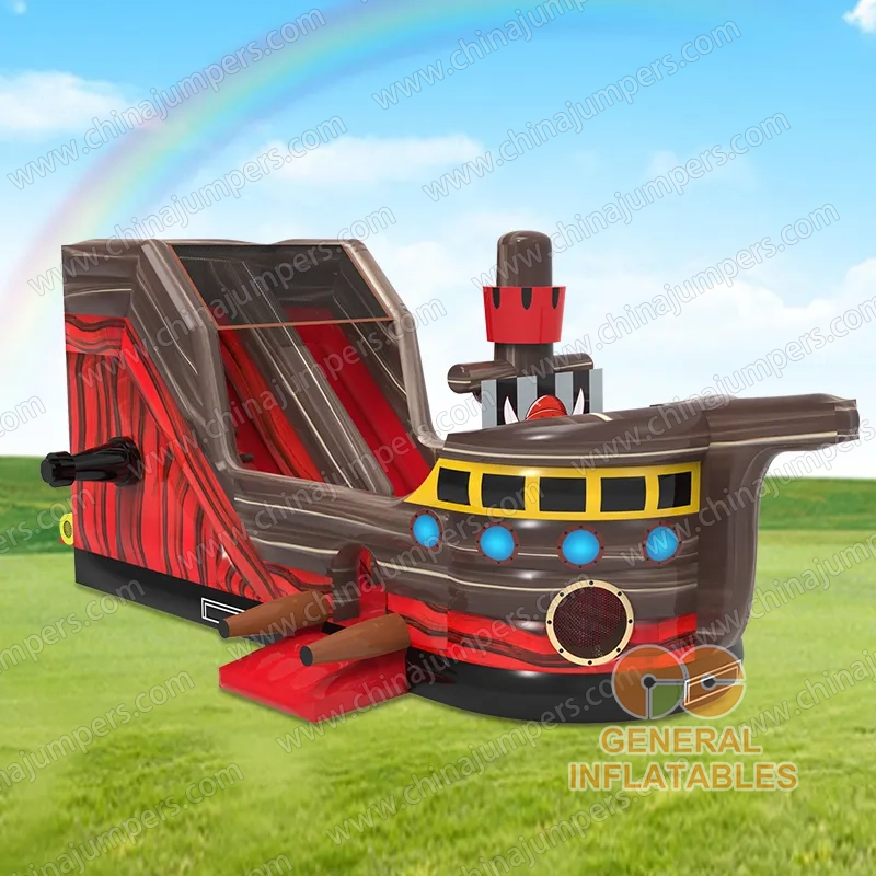 Pirate Ship Inflatable Slide