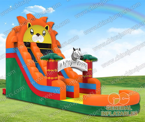 Lion water slide