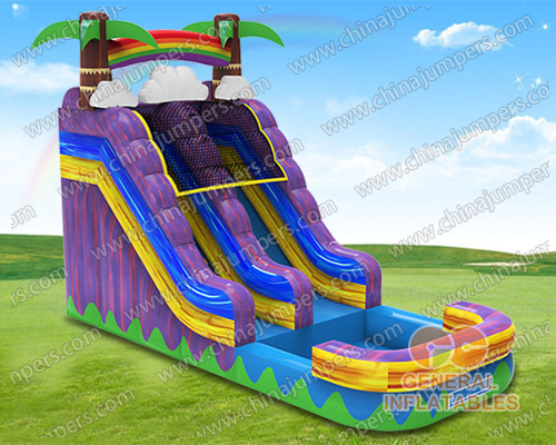 Palm tree water slide