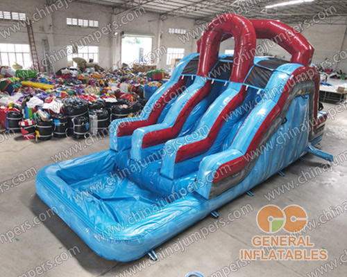 3 lanes water slide